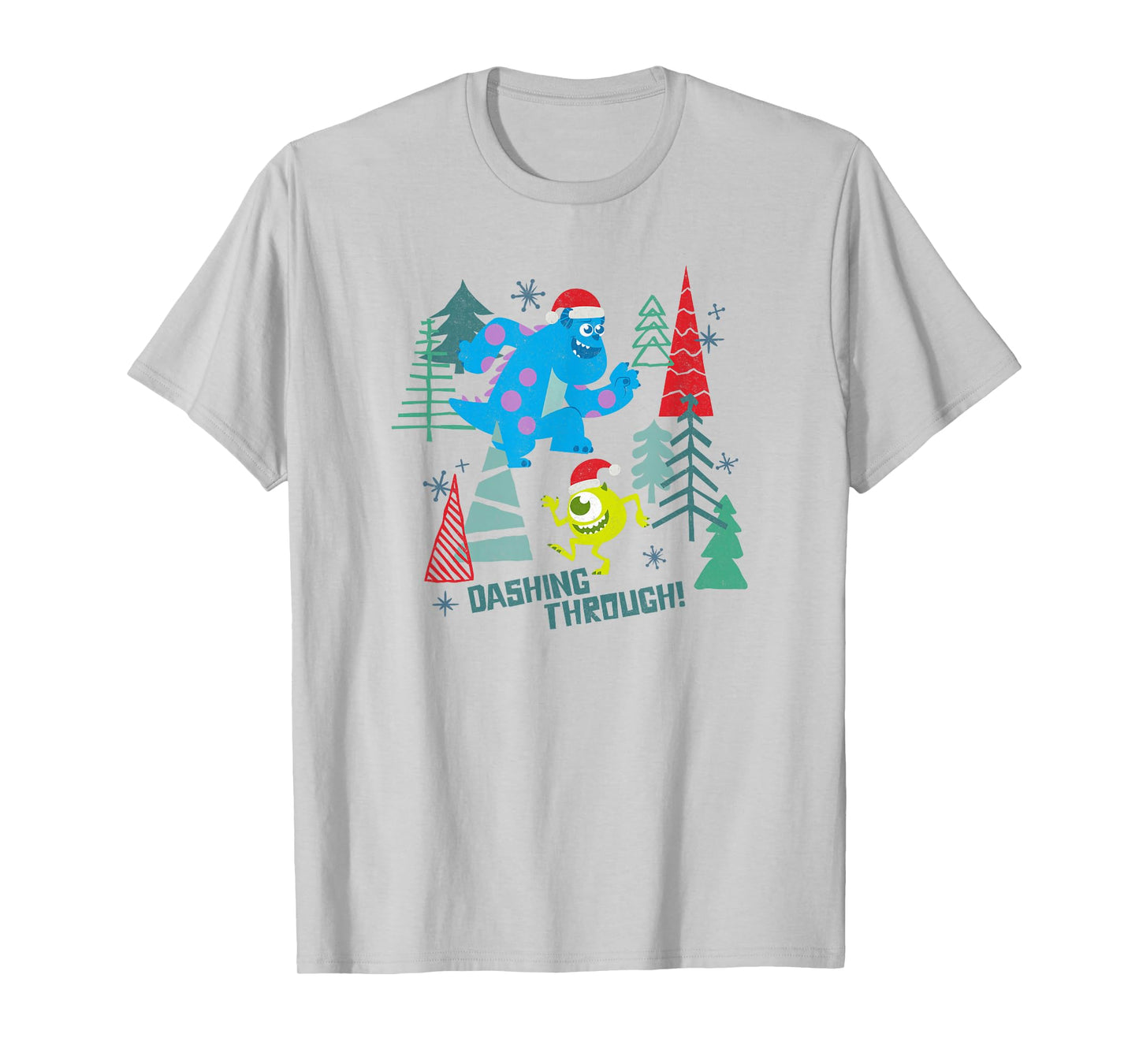 Disney Pixar Monsters Inc. Christmas Dashing Through! T-Shirt