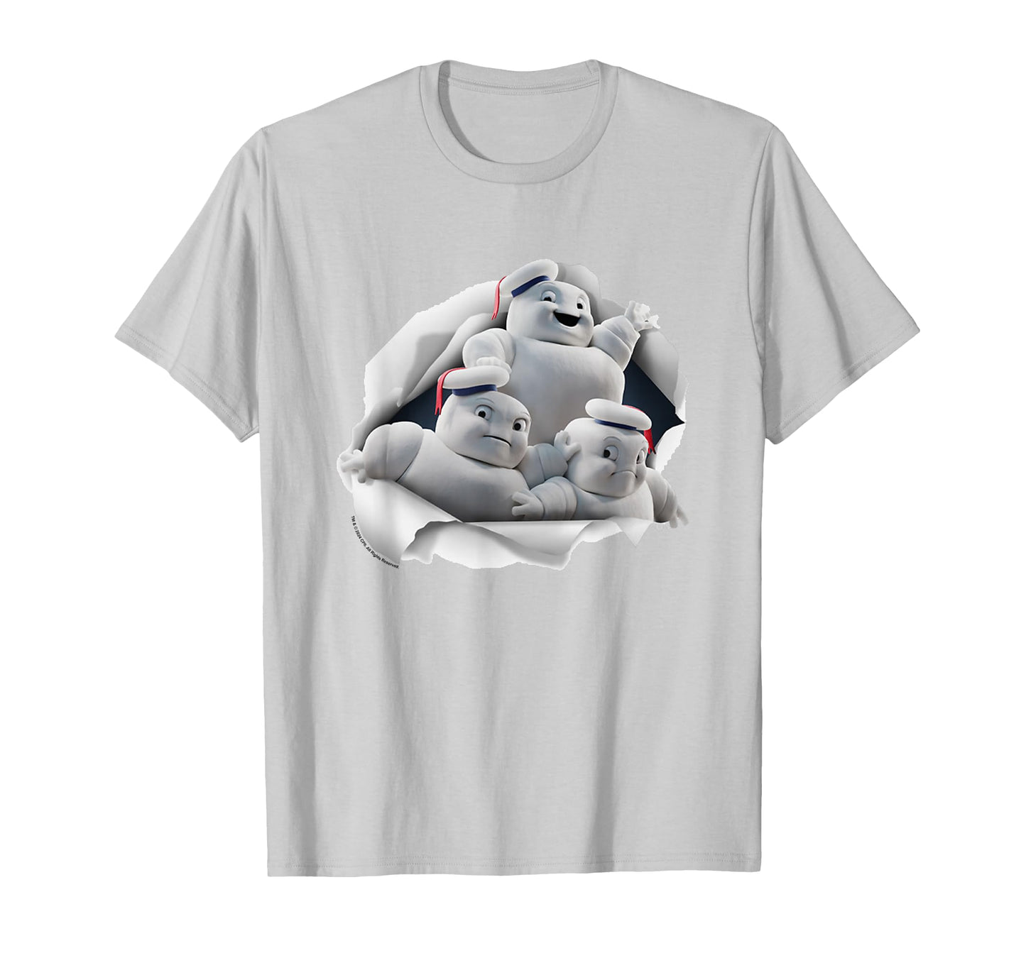 Ghostbusters Mini Pufts Breaking Through Chest Big Poster T-Shirt
