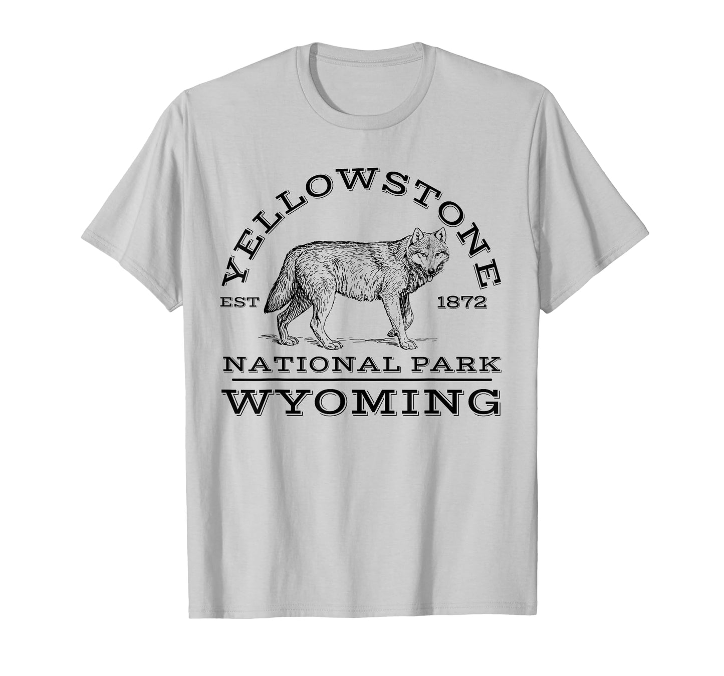 Yellowstone National Park Wolf Wyoming Hike Outdoors T-Shirt