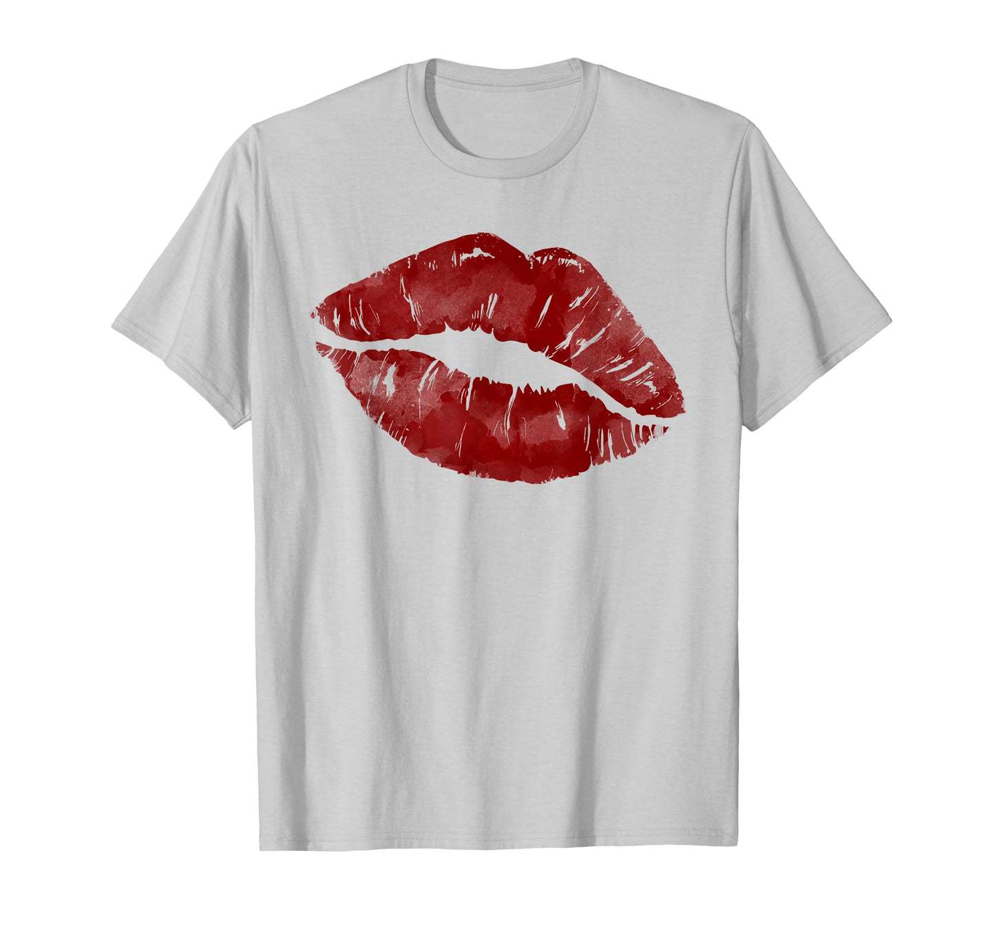 Sexy Red Hot Moist Lips Print Lipstick Kiss Me Clip Art T-Shirt