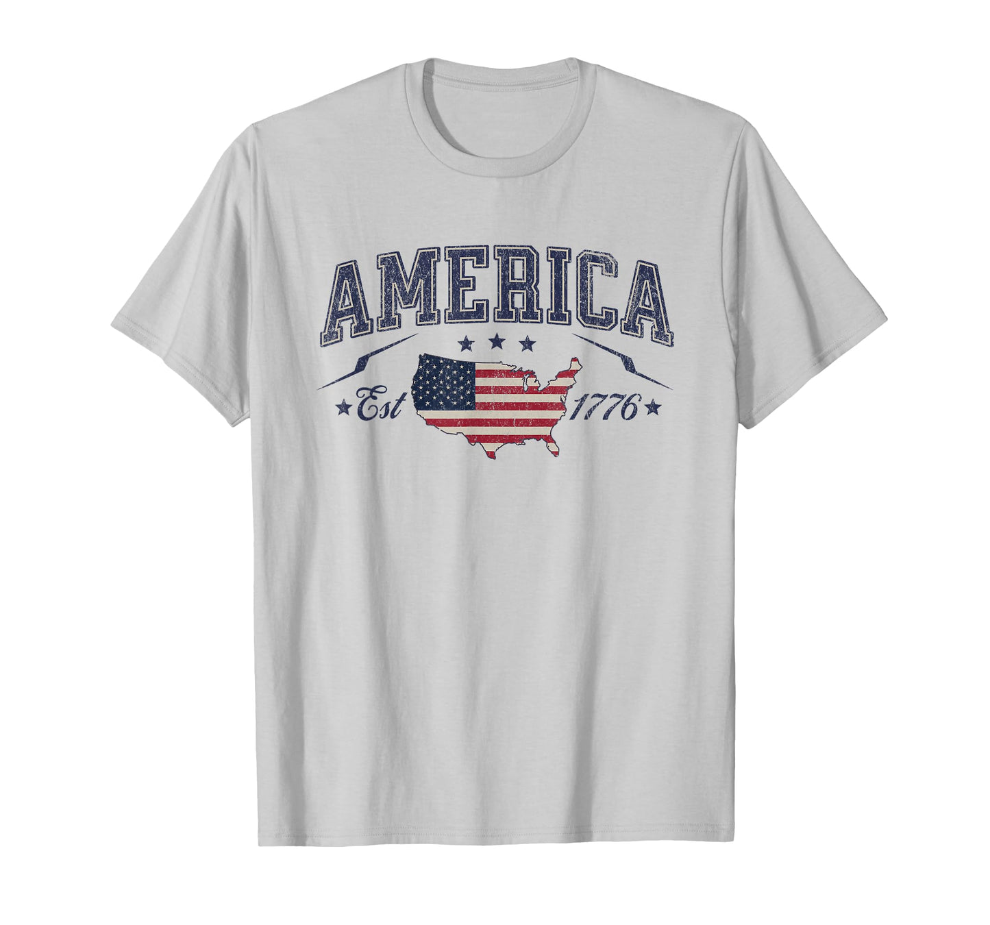 Patriotic American Flag USA Est 1776 4th of July America T-Shirt