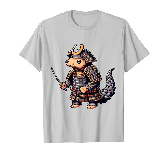 Samurai Pangolin Japanese Anime Halloween Costume T-Shirt