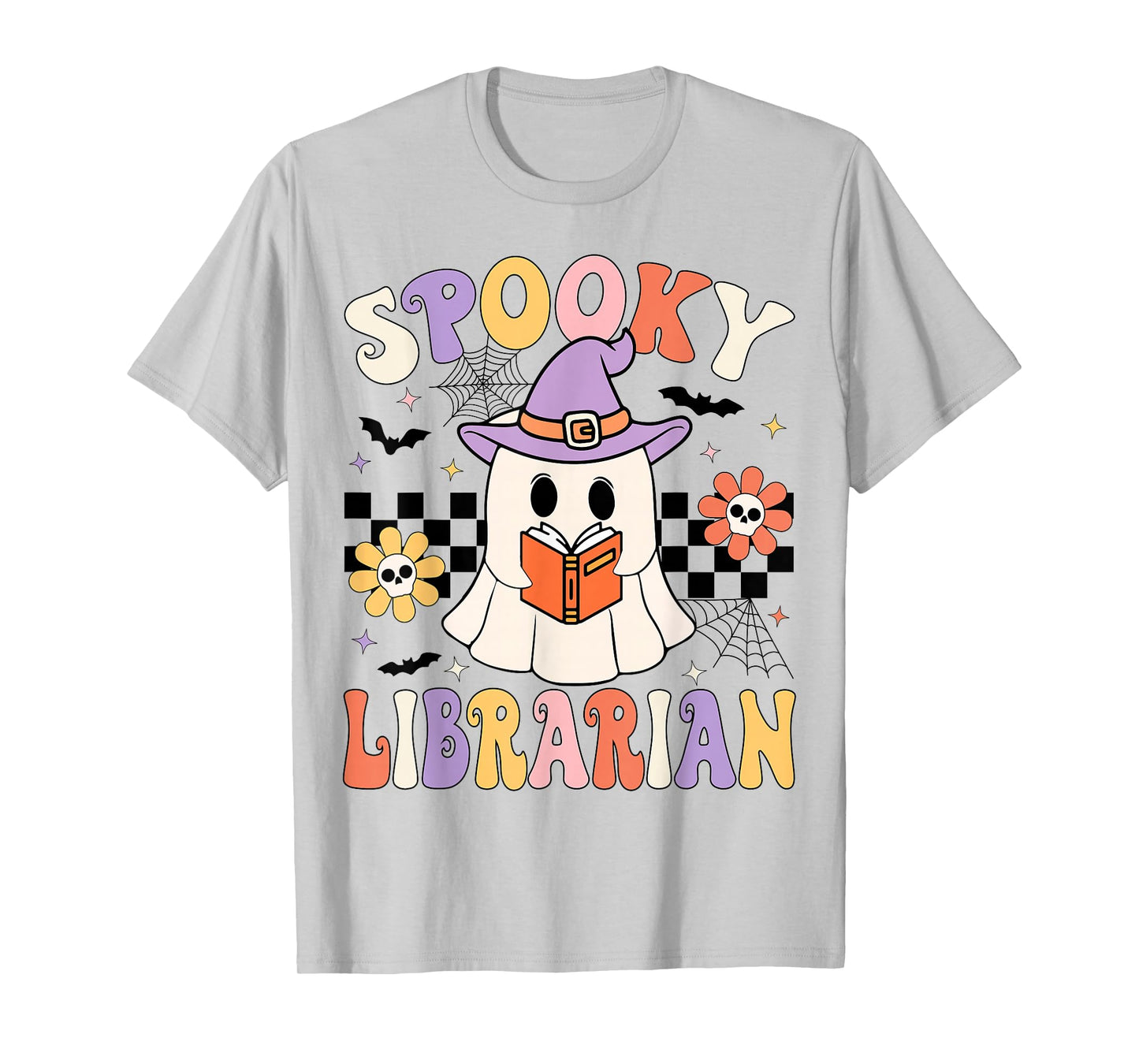 Groovy Spooky Librarian Halloween Library ghost Librarian T-Shirt