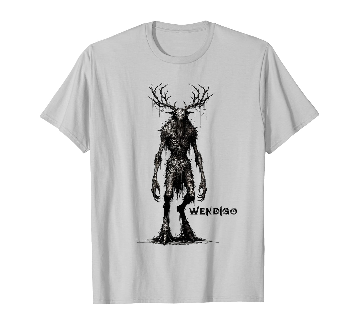 Wendigo Monster Skinwalker Cryptid Evil Horror Monster T-Shirt