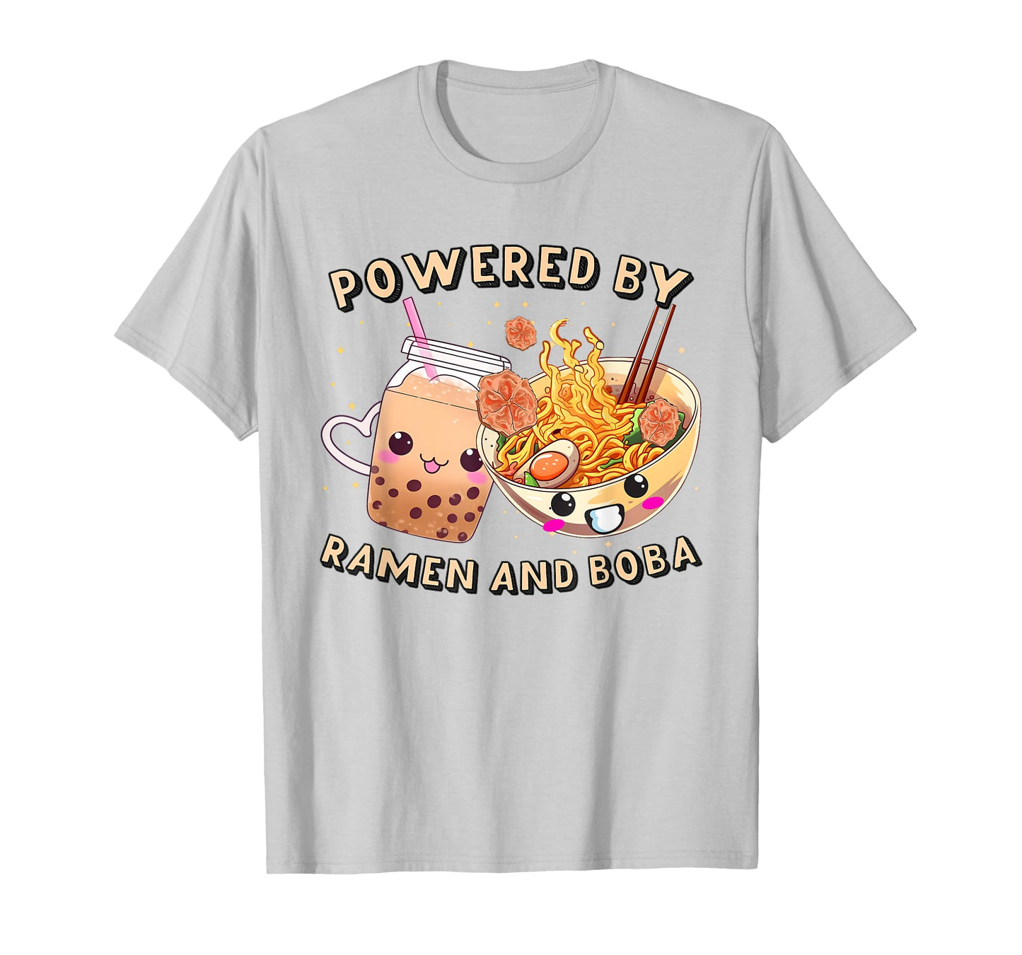 Boba Bubble Tea And Ramen For Teen Girls Japanese Food Anime T-Shirt