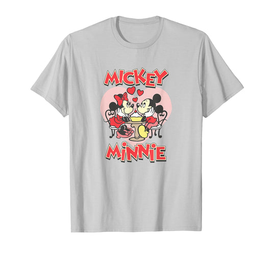 Disney Mickey Valentine's Day Mickey & Minnie Hearts T-Shirt