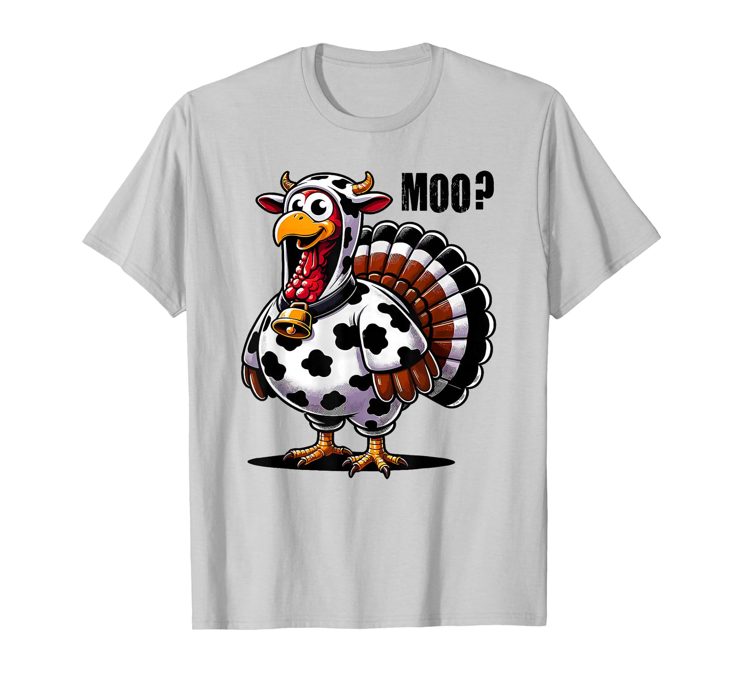 Turkey Moo Cow Costume Funny Thanksgiving T-Shirt