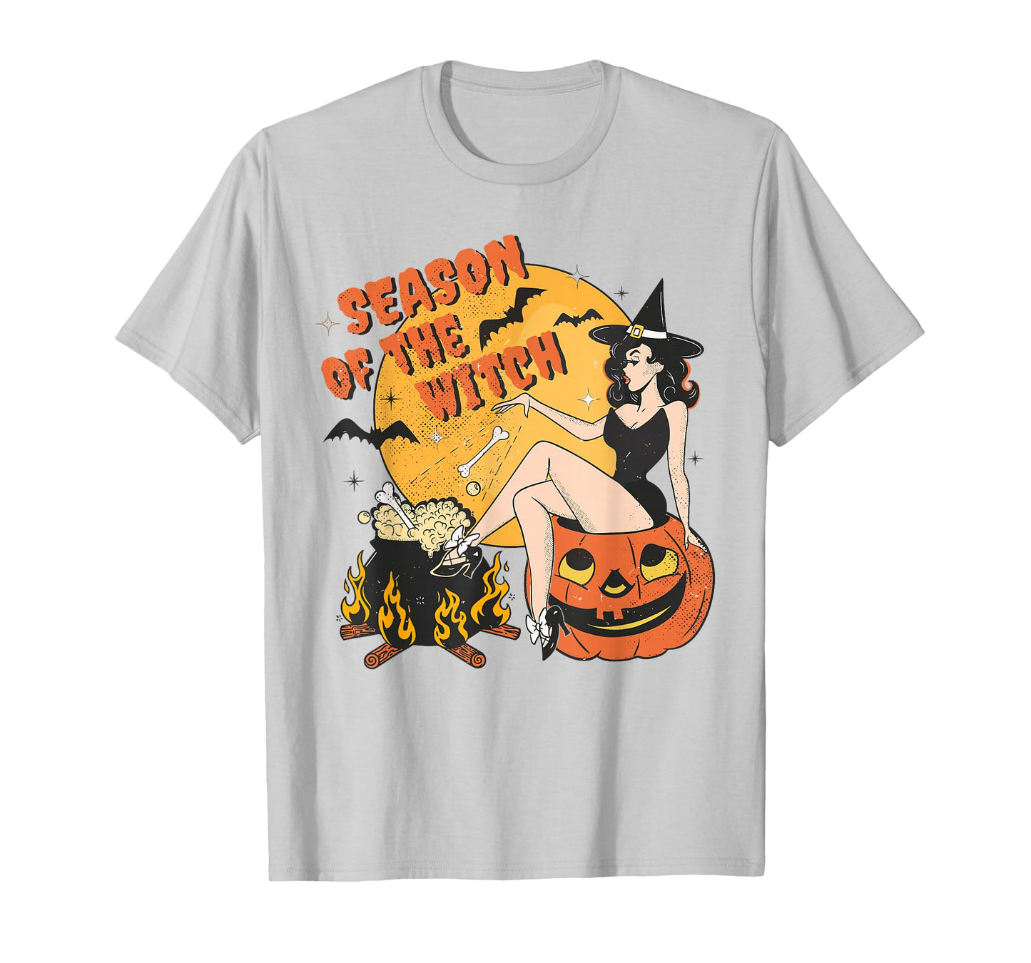 Retro Season of the Witch Halloween Salem Witch Womens Mens T-Shirt