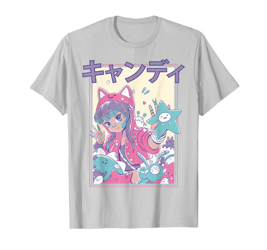 Candycore Girl Cute Pink Pastel Kawaii Anime Aesthetic #8 T-Shirt