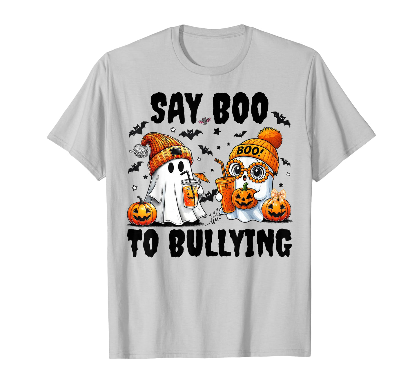 Say Boo to Bullying Ghost Halloween Unity Day Anti Bullying T-Shirt