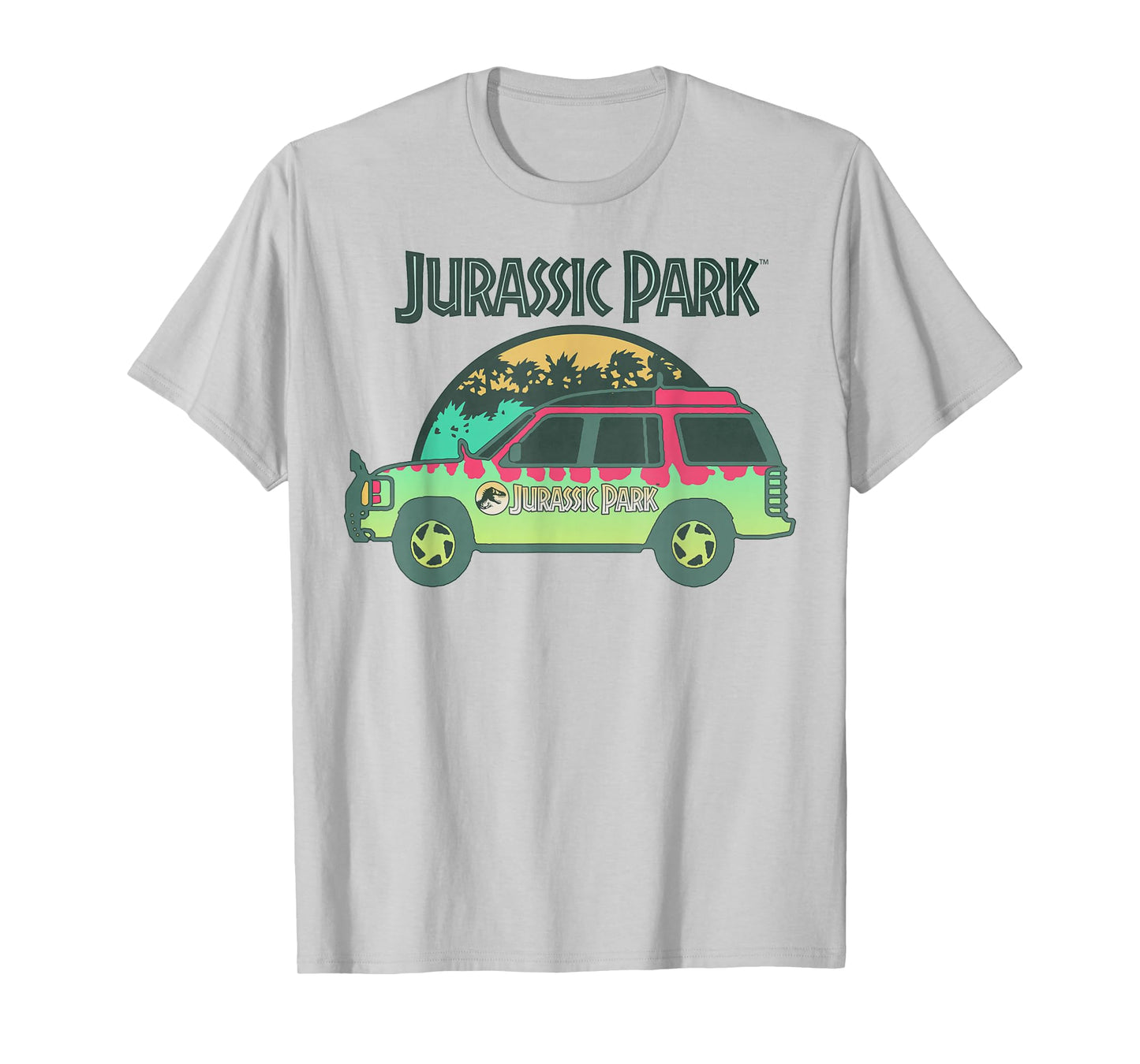 Jurassic Park Green Car Ride Logo Graphic T-Shirt T-Shirt