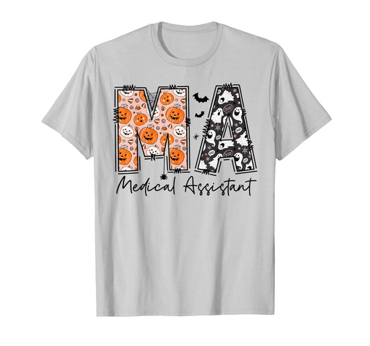 Medical Assistant Halloween Spooky Season MA Halloween Party T-Shirt