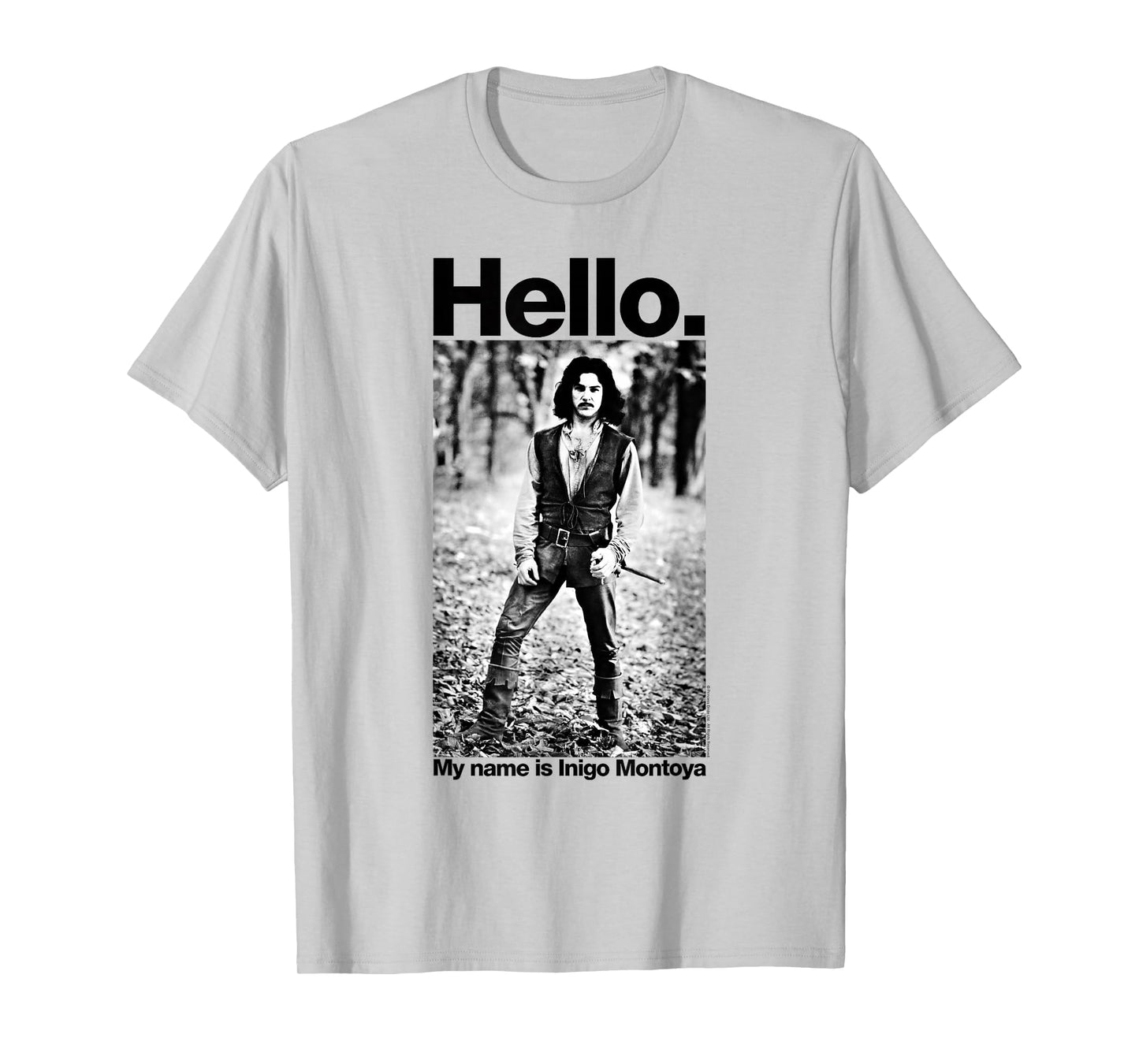 The Princess Bride Hello My Name is Inigo Montoya B&W T-Shirt