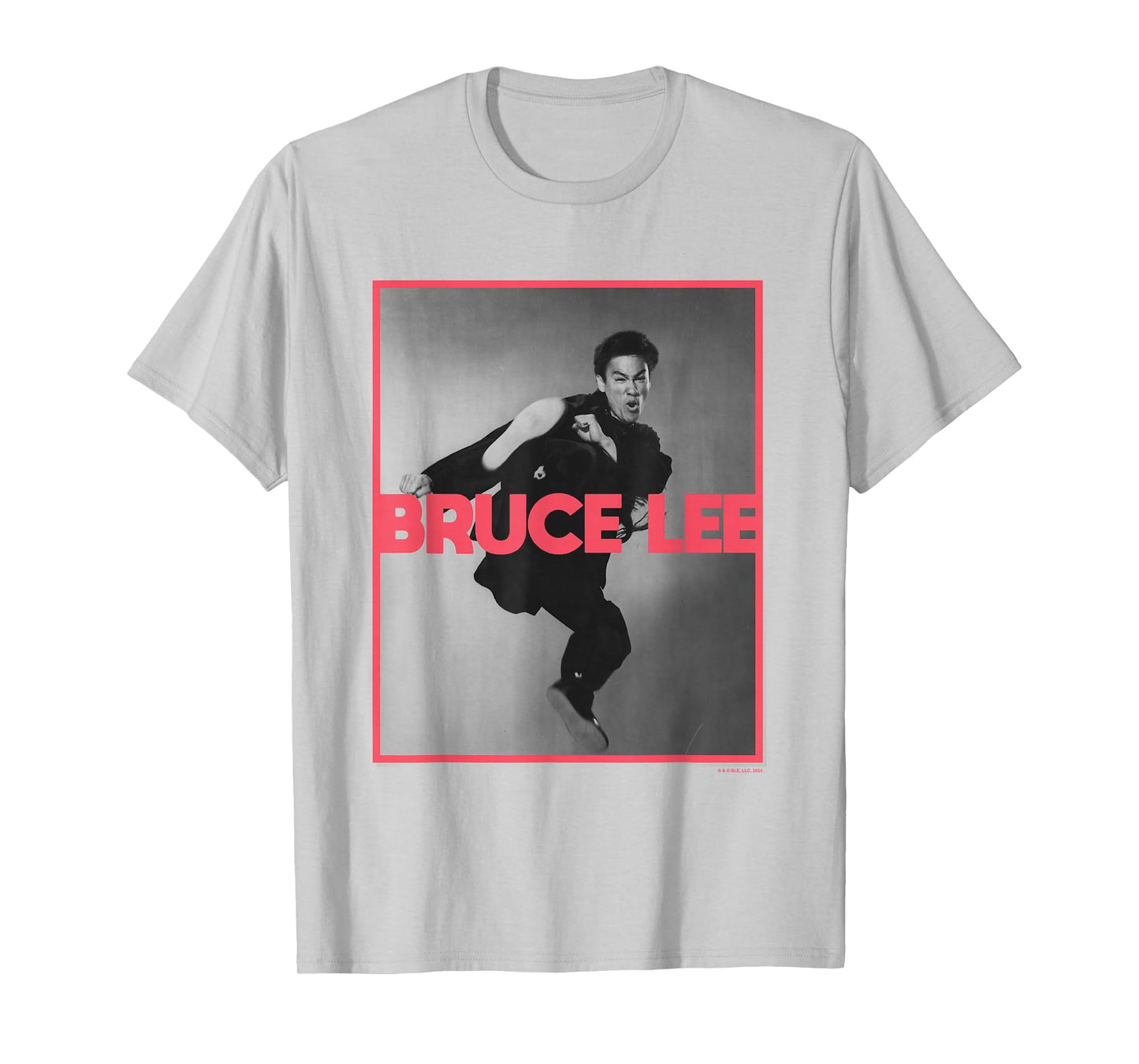 Bruce Lee Flying Kick Frontal Shot Poster T-Shirt