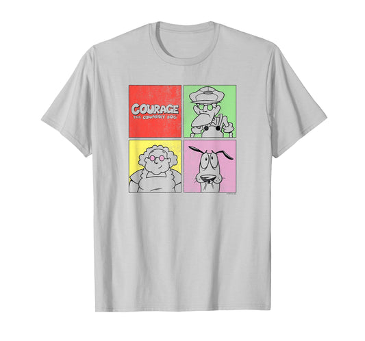 Courage the Cowardly Dog Family Pop Art Cartoon T-Shirt