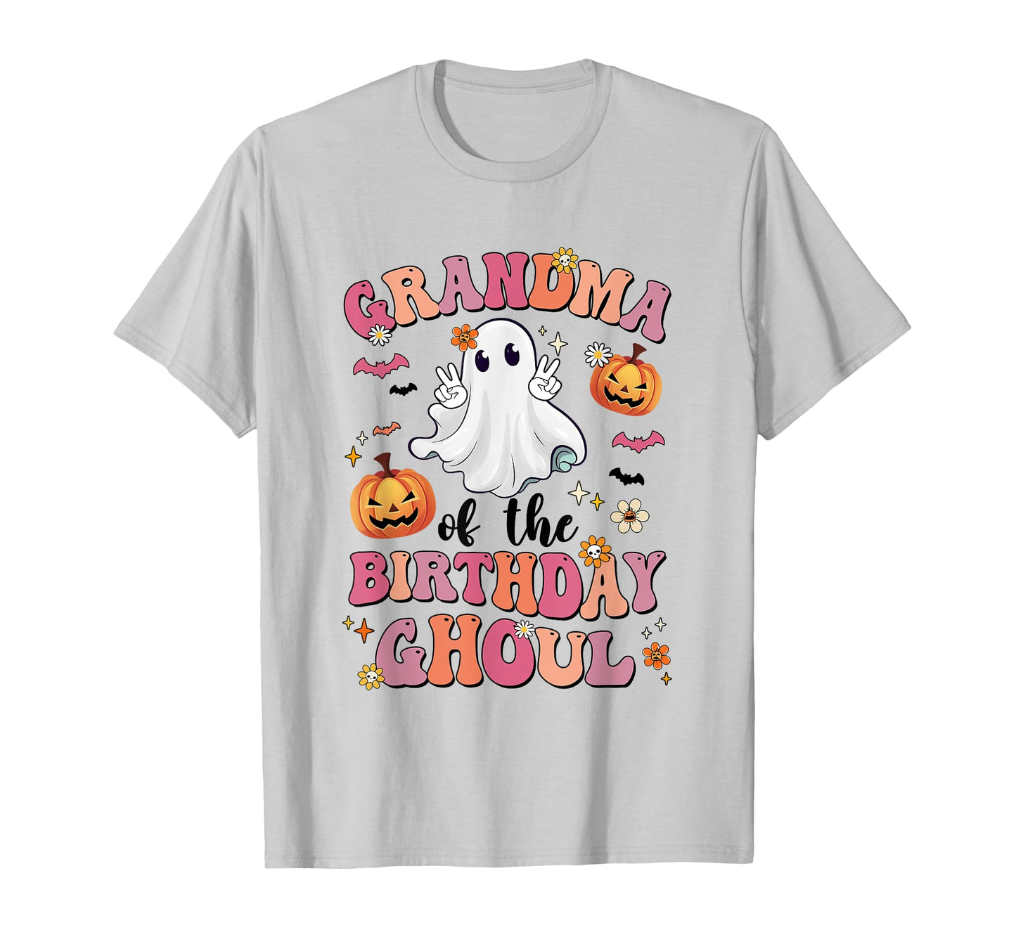Grandma Of The Birthday Ghoul Halloween Bday Boys Girls T-Shirt