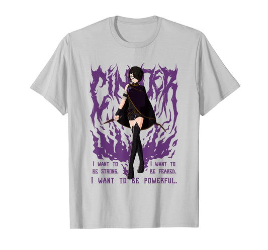 RWBY Cinder Fall Heavy Metal Anime Cartoon T-Shirt