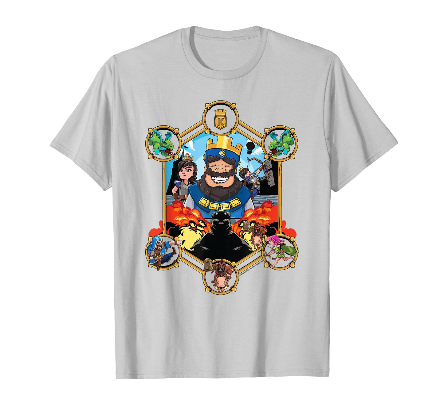 Clash Royale King Surrounded By Characters Royal Portrait T-Shirt
