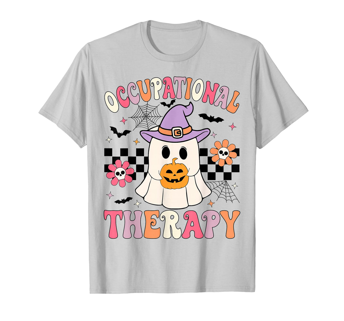OT Occupational Therapy Halloween Retro Ghost OT Halloween T-Shirt