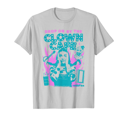 Terrifier Drop on by The Clown Cafe Pastel Horror Movie T-Shirt