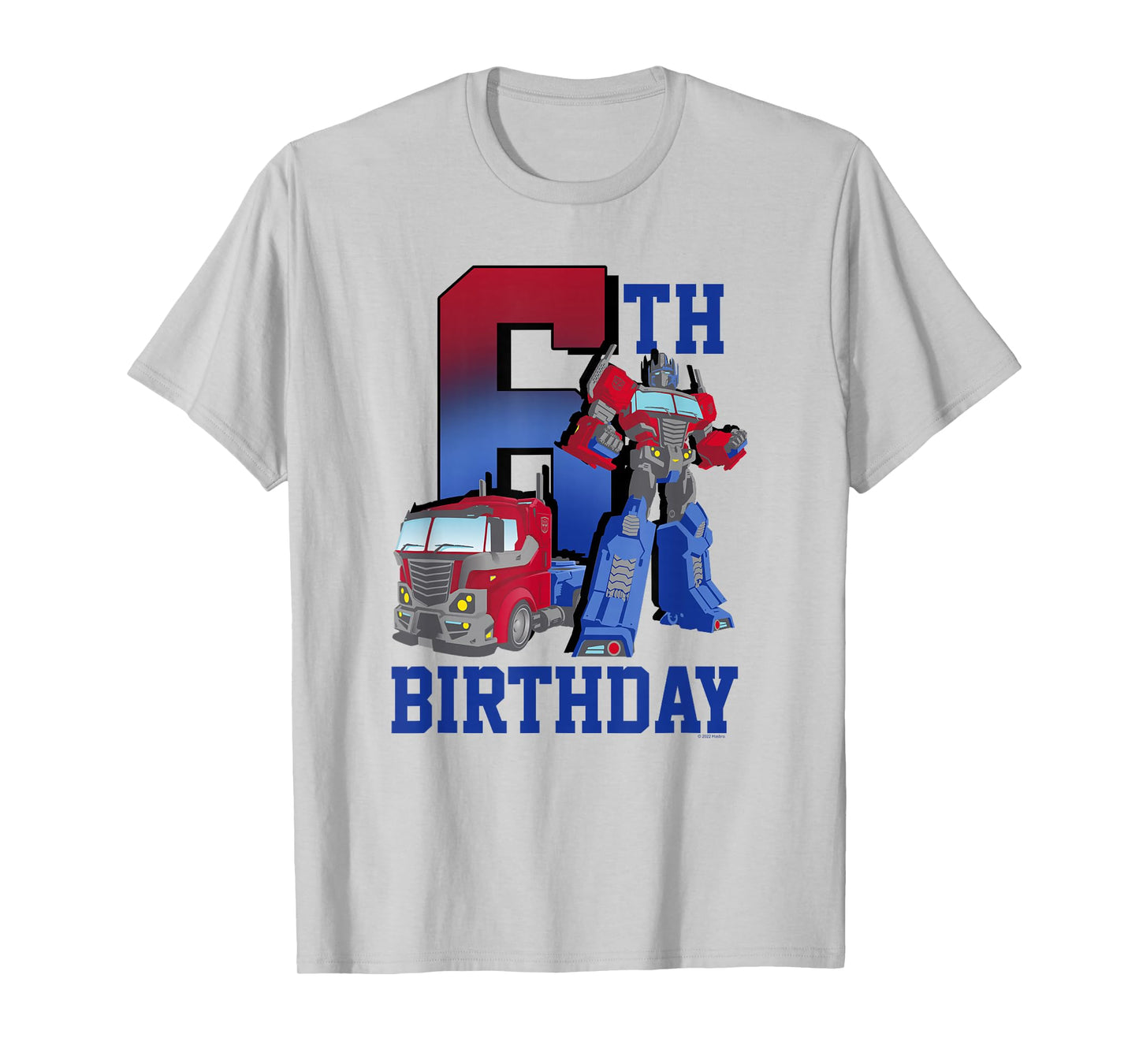 Transformers Optimus Prime 6th Birthday Gradient Fill Poster T-Shirt