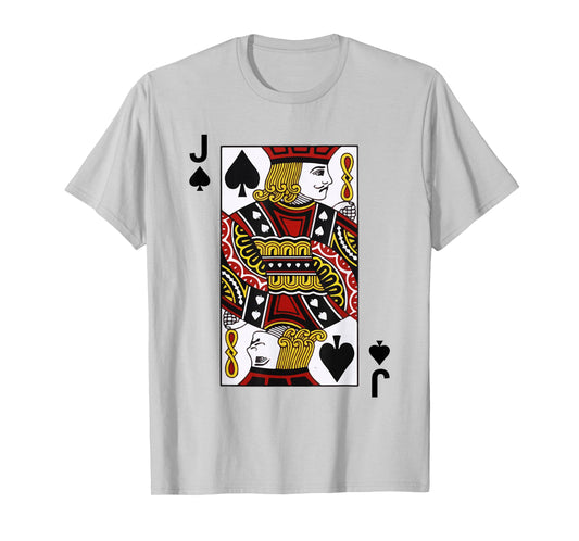 Jack of Spades J Blackjack Playing Cards Tshirt