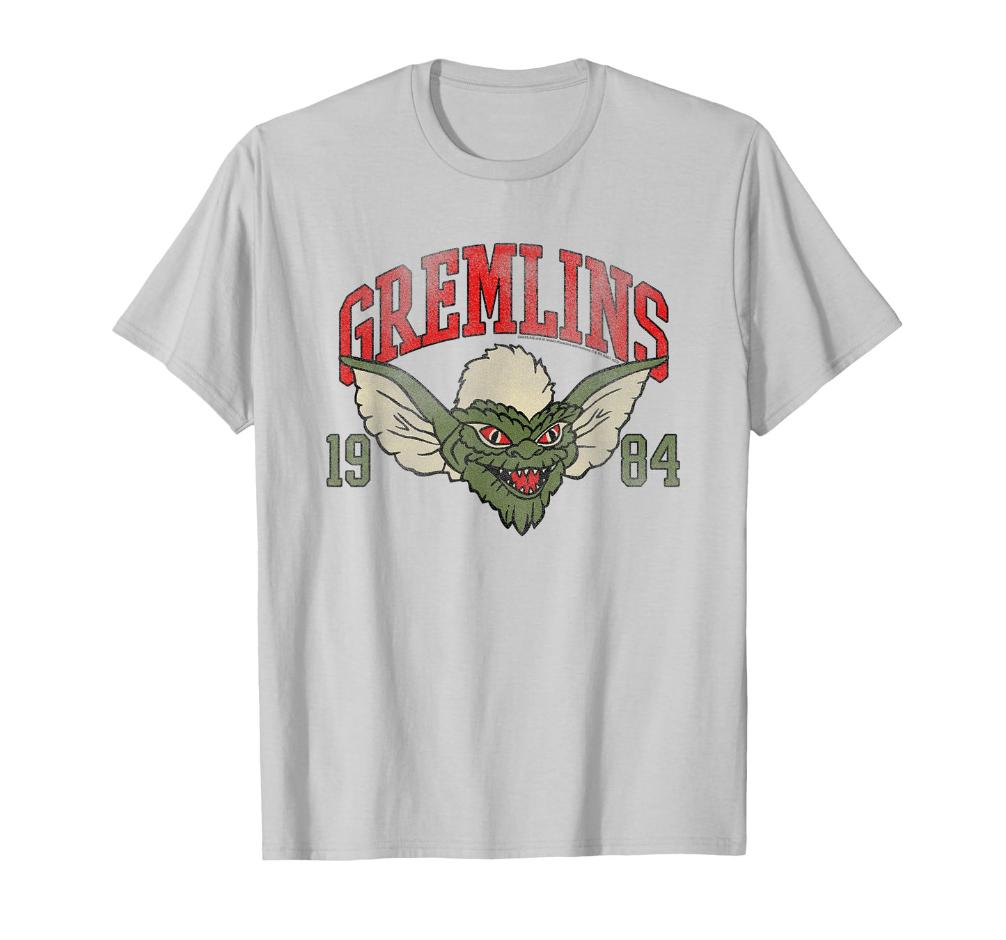 Gremlins 1984 Athletic Logo Illustration Vintage 80's Movie T-Shirt