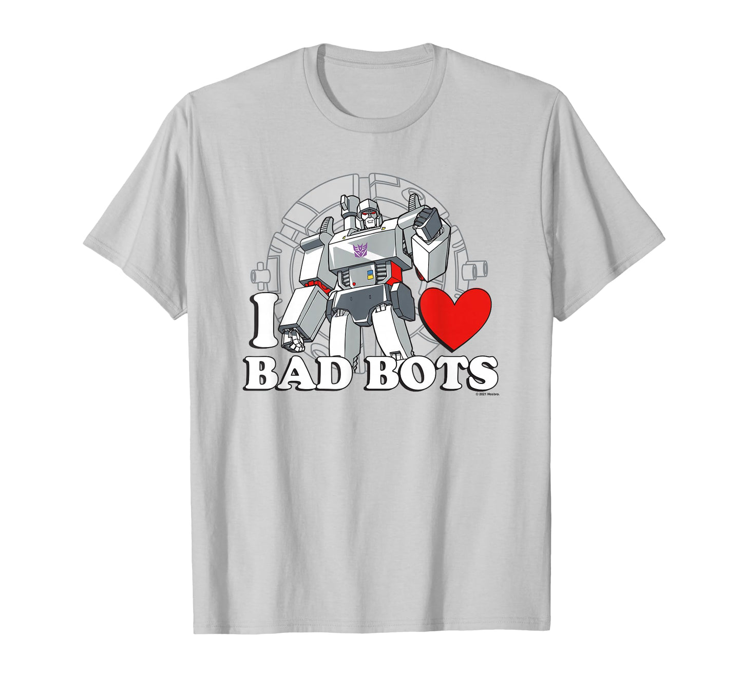 Transformers Valentine's Day Megatron I Heart Bad Bots T-Shirt