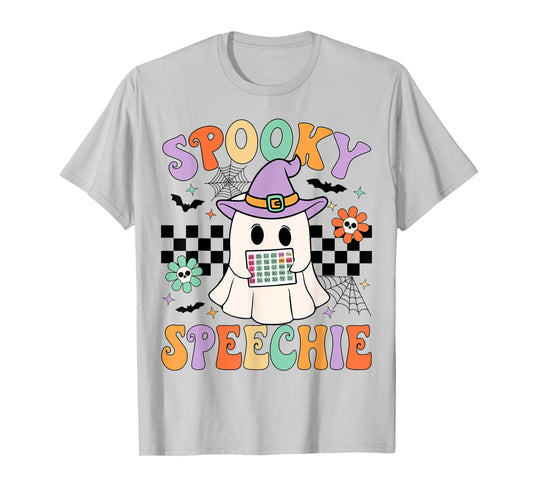 Spooky Speechie Speech Therapy Halloween Retro SLP Halloween T-Shirt