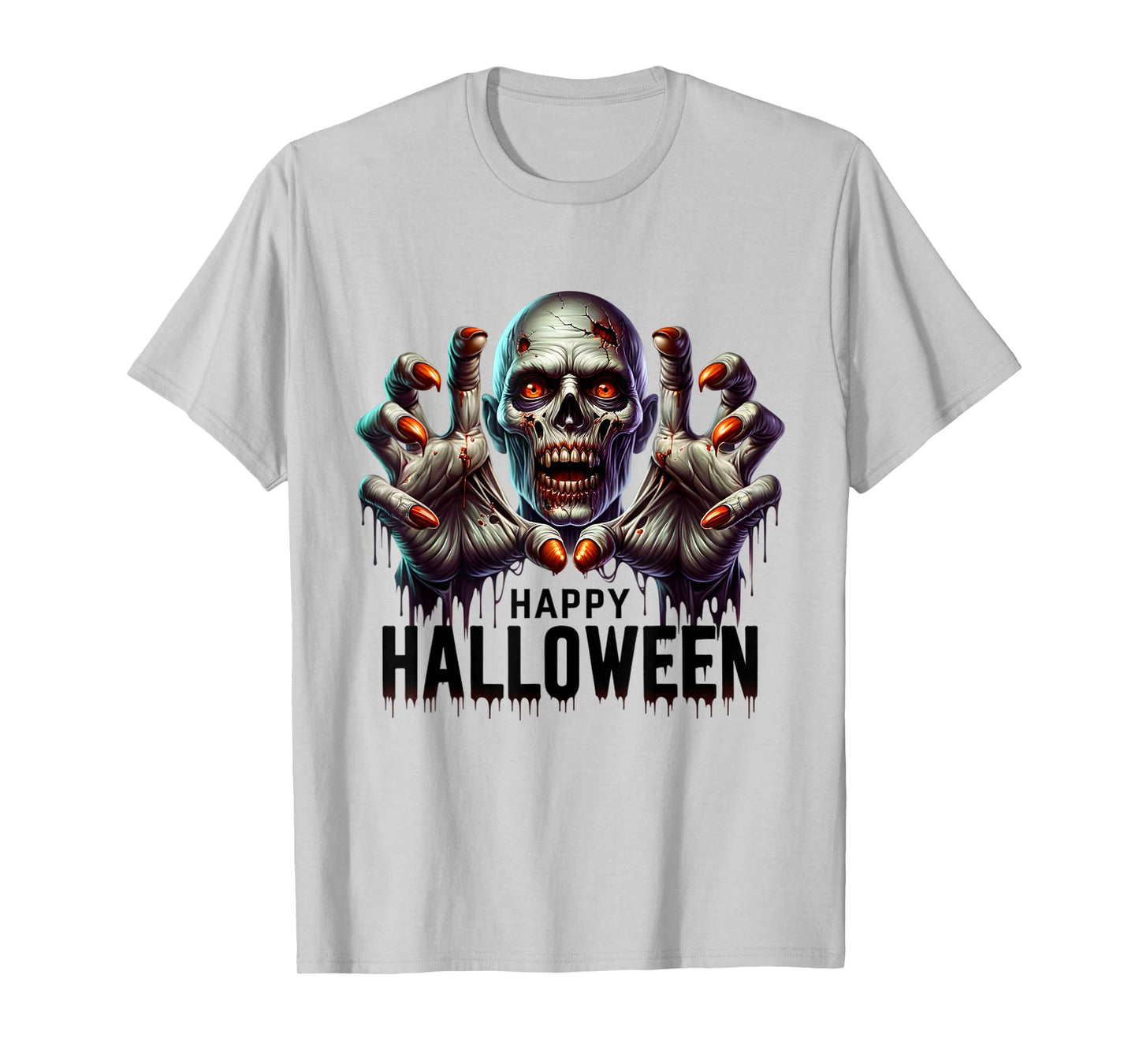 Happy Halloween Zombie Hands Funny Halloween Costume T-Shirt