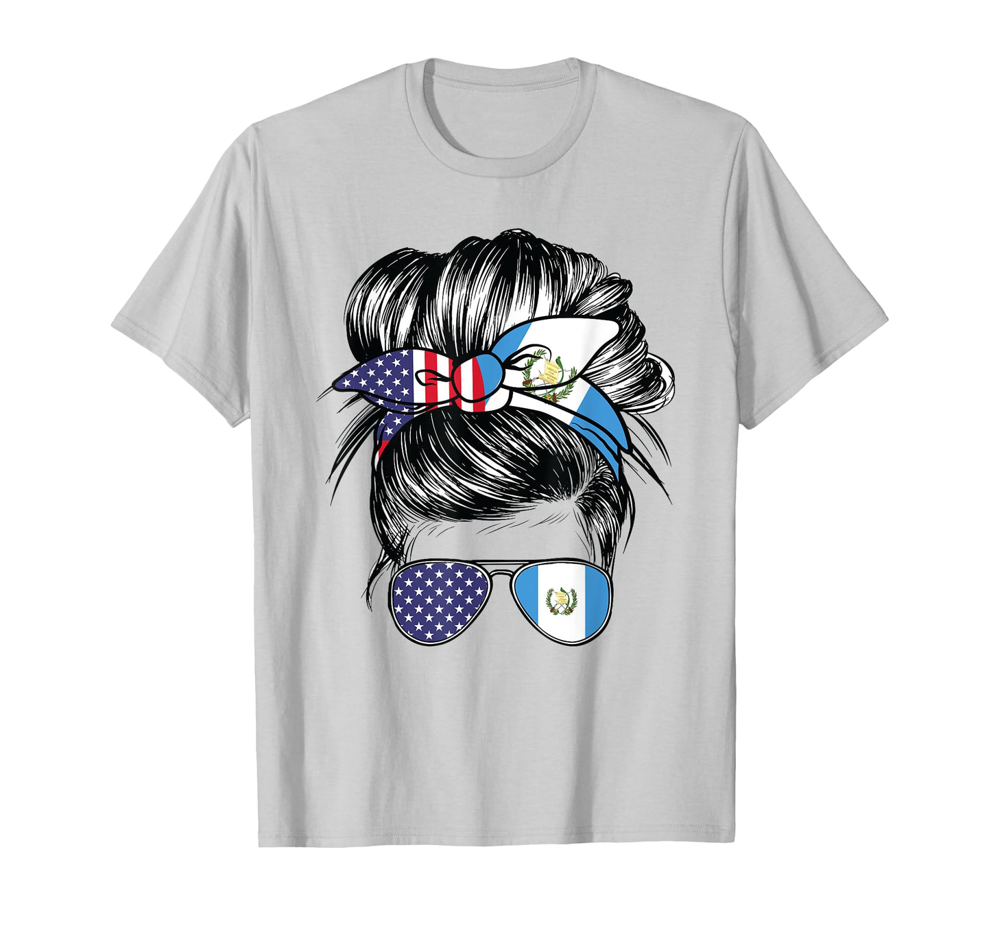 Guatemala Flag American Women Girl USA Heritage Guatemalan T-Shirt