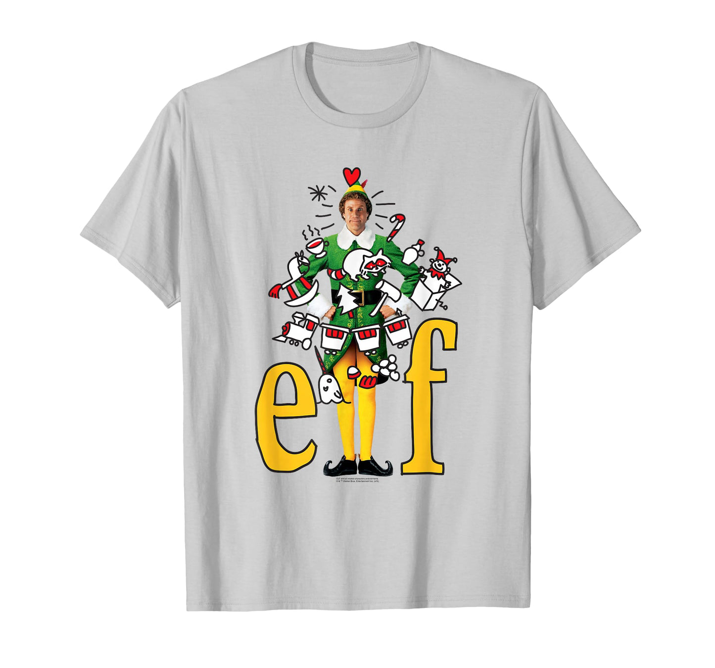 Elf Movie Buddy The Elf Doodles T-Shirt