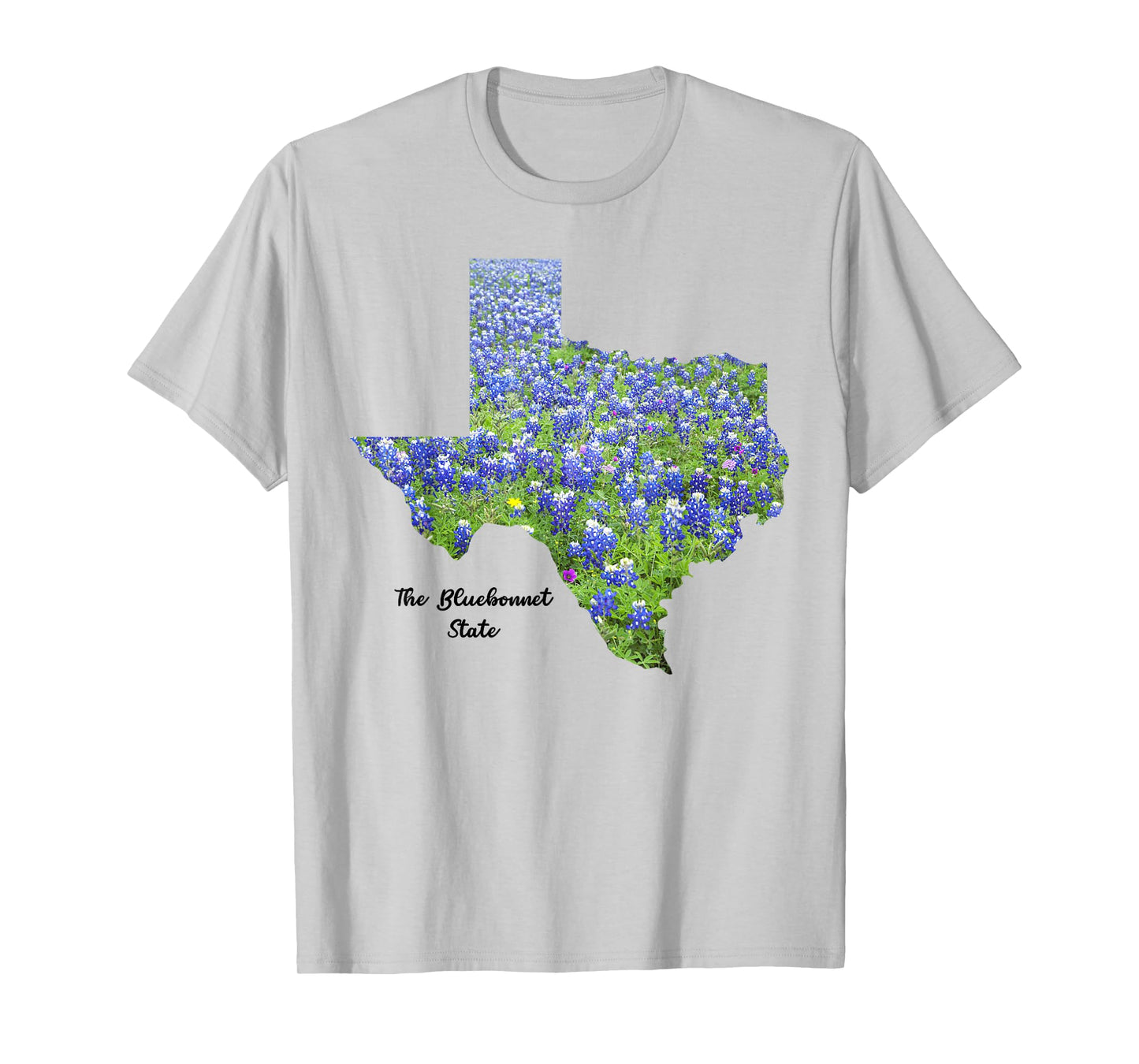 The Bluebonnet State Floral Texas Map TX US States Texan T-Shirt