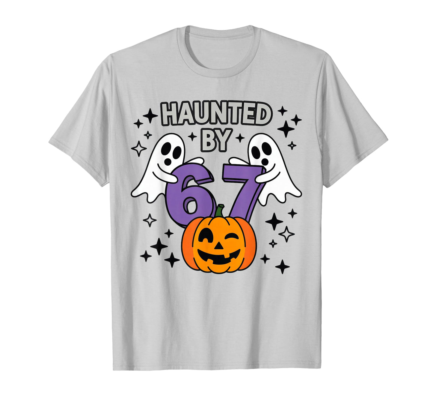 Haunted by 6-7 Retro Halloween 67 Ghost Pumpkin T-Shirt