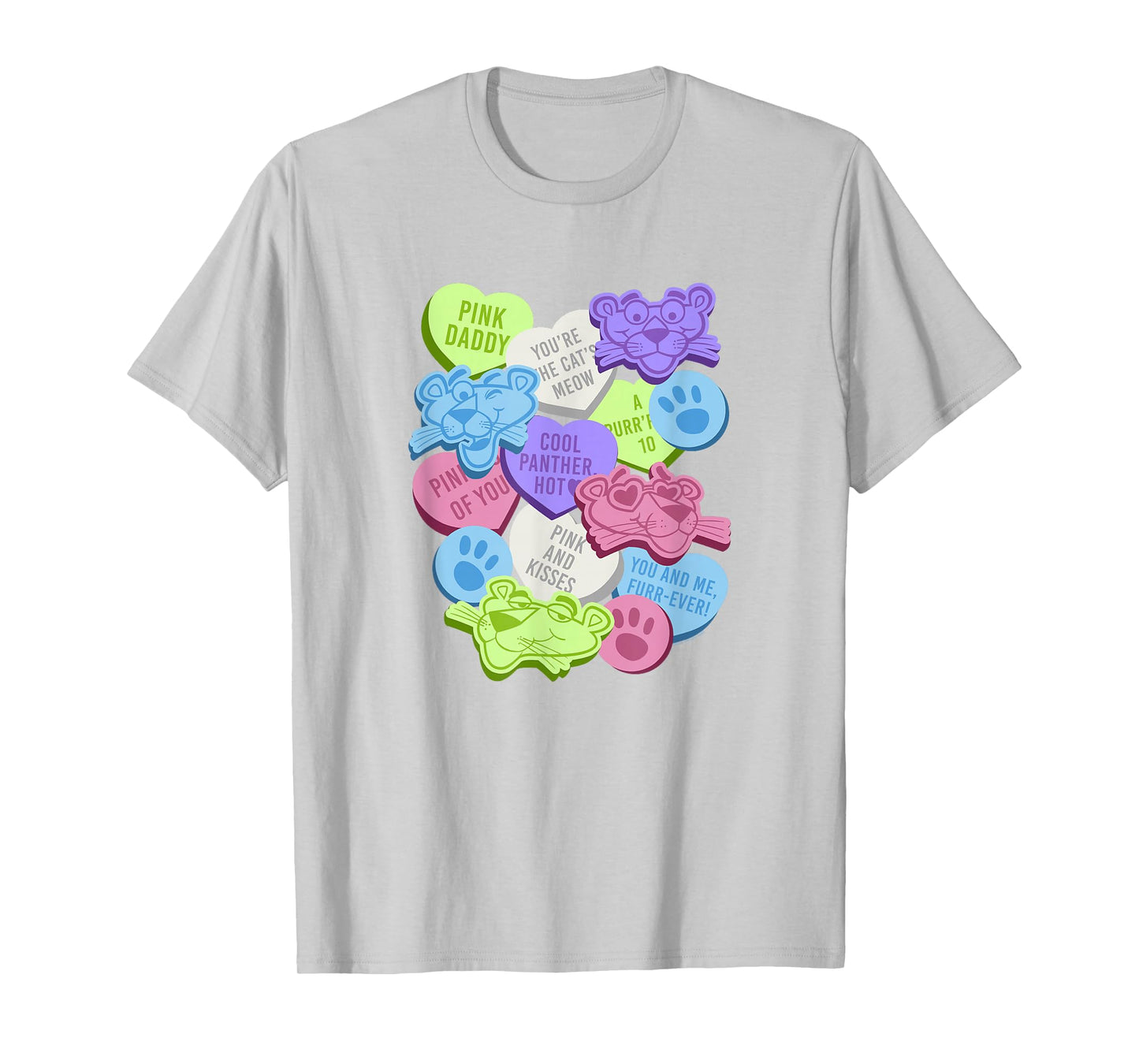 The Pink Panther Valentine's Day Candy Hearts T-Shirt