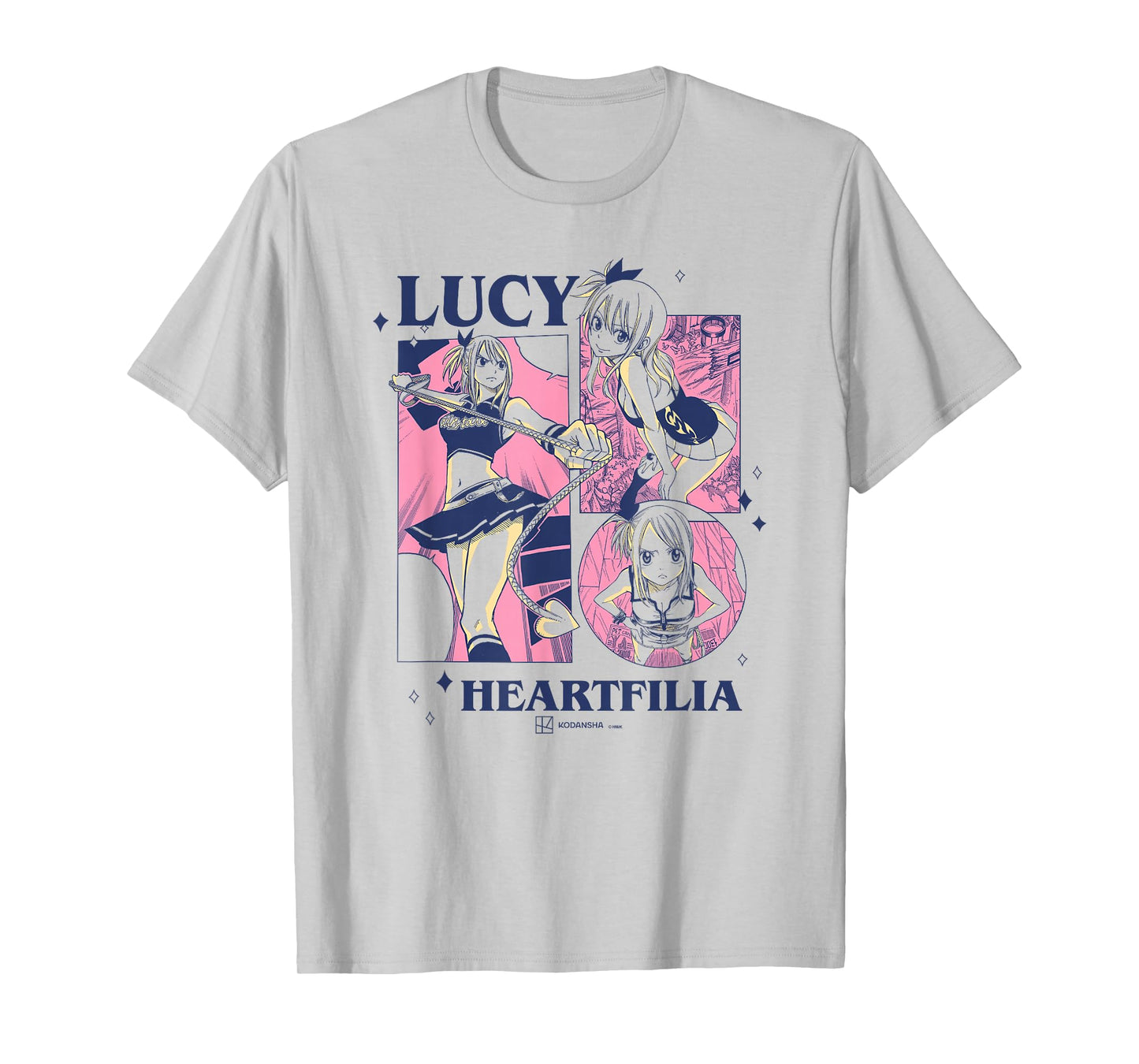 Fairy Tail Lucy Heartfilia Multi Pose Distressed Showcase T-Shirt