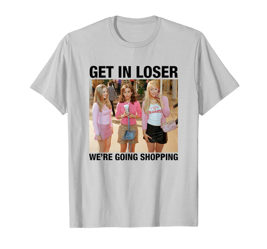 Mean Girls Get in Loser Plastics Group Photo Y2K Movie T-Shirt