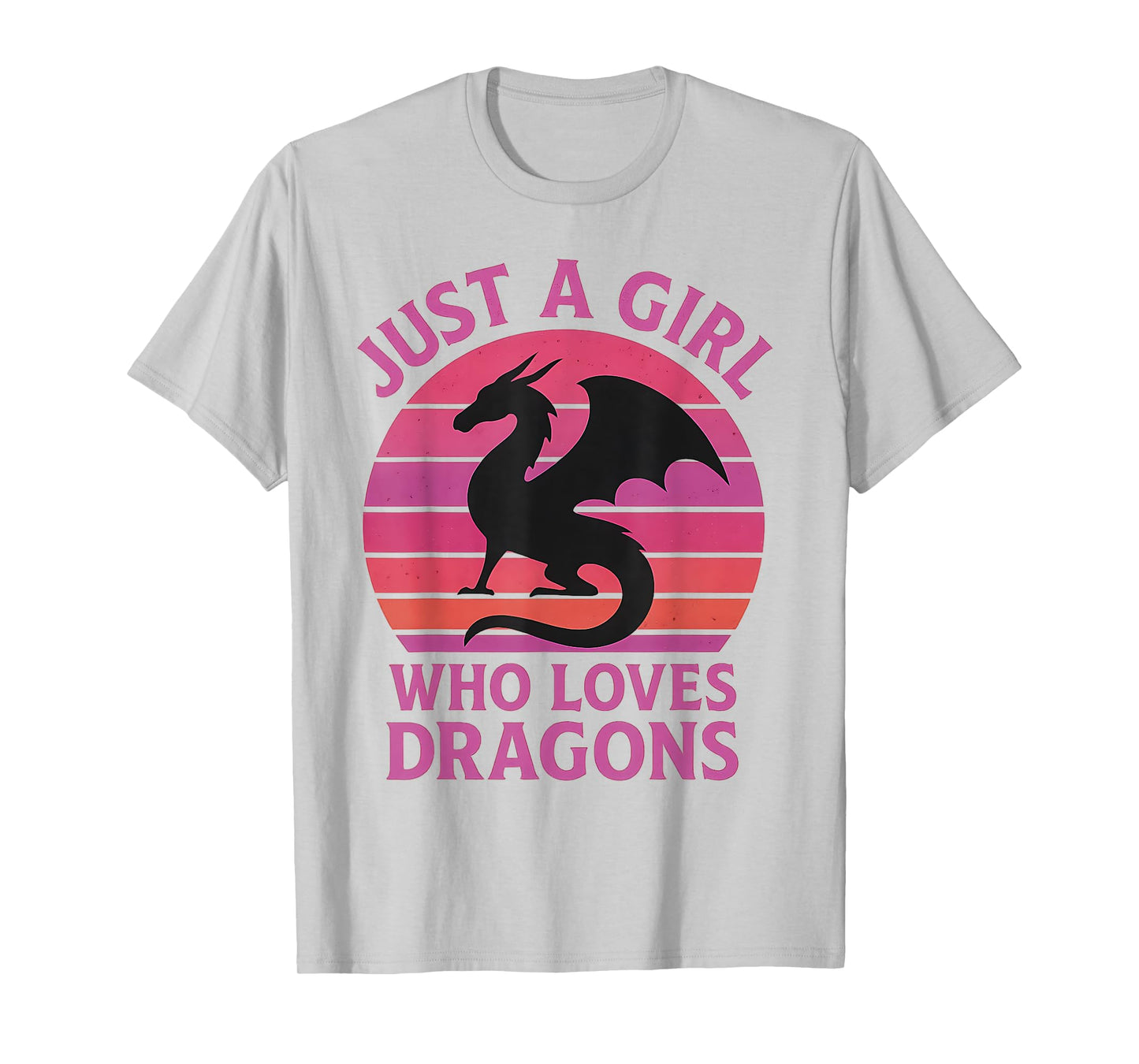 Just a Girl Who Loves Dragons Fantasy Princess Warrior Art T-Shirt