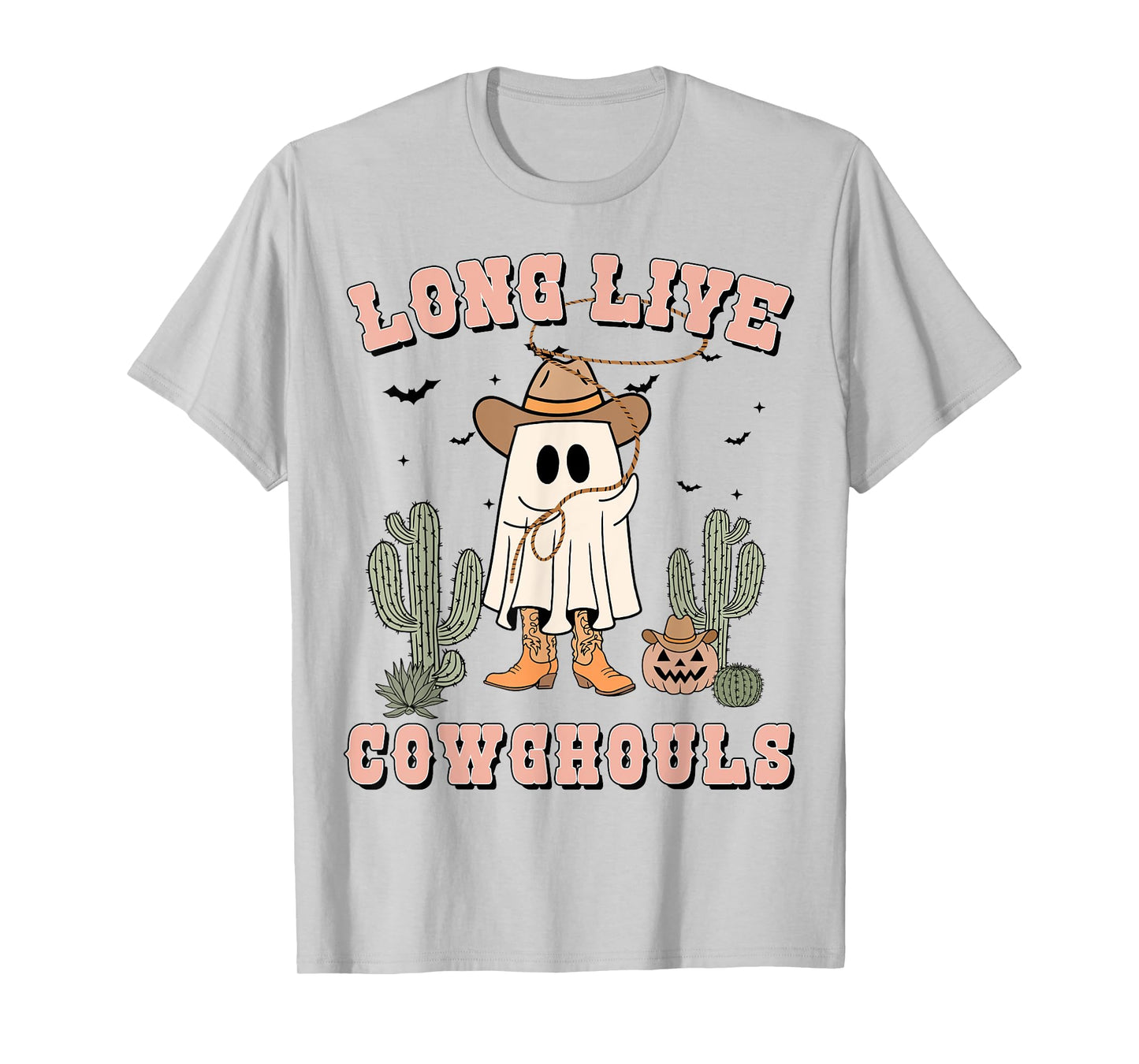 Funny Long Live Cowghouls Cowboy Ghost Men Toddler Halloween T-Shirt