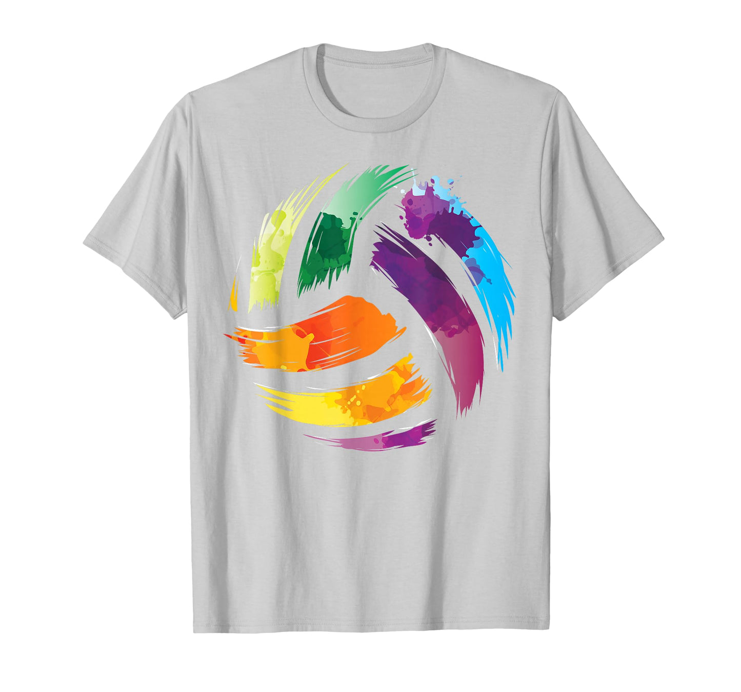 Colorful Volleyball Shirt | Cute Colorsplash Ball Tee Gift T-Shirt