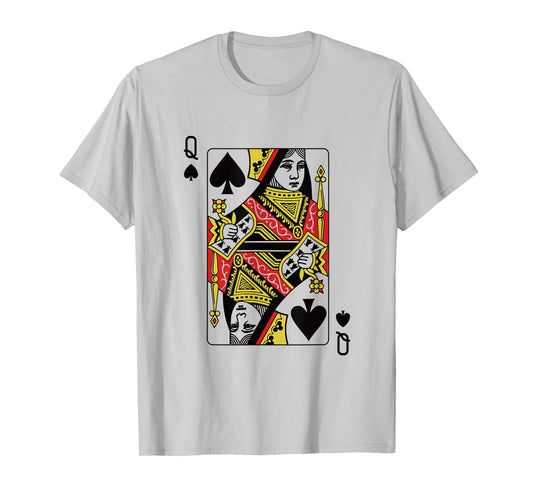 Queen of Spades Playing Card Poker T-Shirt