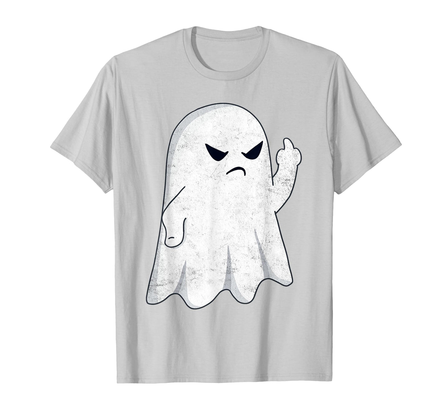 Funny Middle Finger Ghost Halloween Costume Men Women Adult T-Shirt