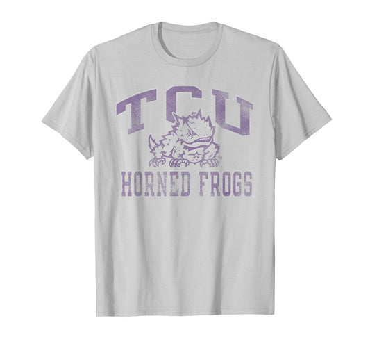 TCU Horned Frogs Vintage Worn Gray Officially Licensed T-Shirt