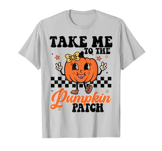 Take Me To Pumpkin Patch Girl Thanksgiving Turkey Trot Tutu T-Shirt