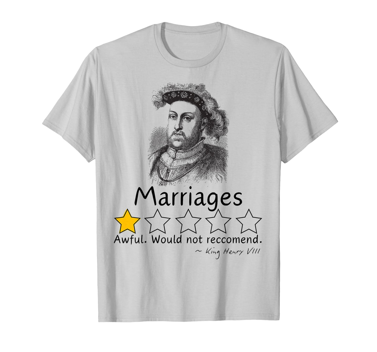 King Henry VIII Shirt King of England Tudor History T-Shirt
