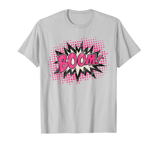 Comic Boom Bang Pow Kaboom Explosion Speech Bubble Vintage T-Shirt