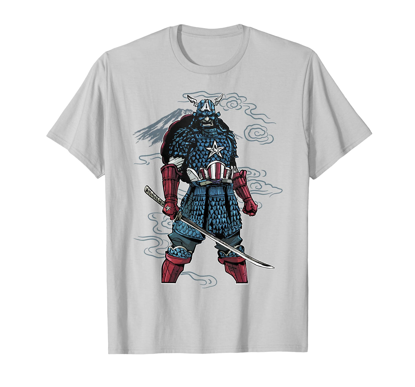 Marvel Captain America Mountain Samurai Graphic T-Shirt T-Shirt