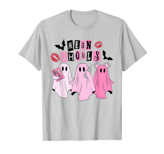Cute Ghost Mean Ghouls Halloween Costume Spooky Season Girls T-Shirt
