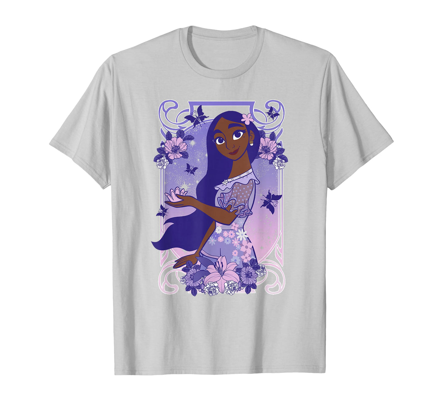 Disney Encanto Isabella Dreamy Floral Portrait T-Shirt Small