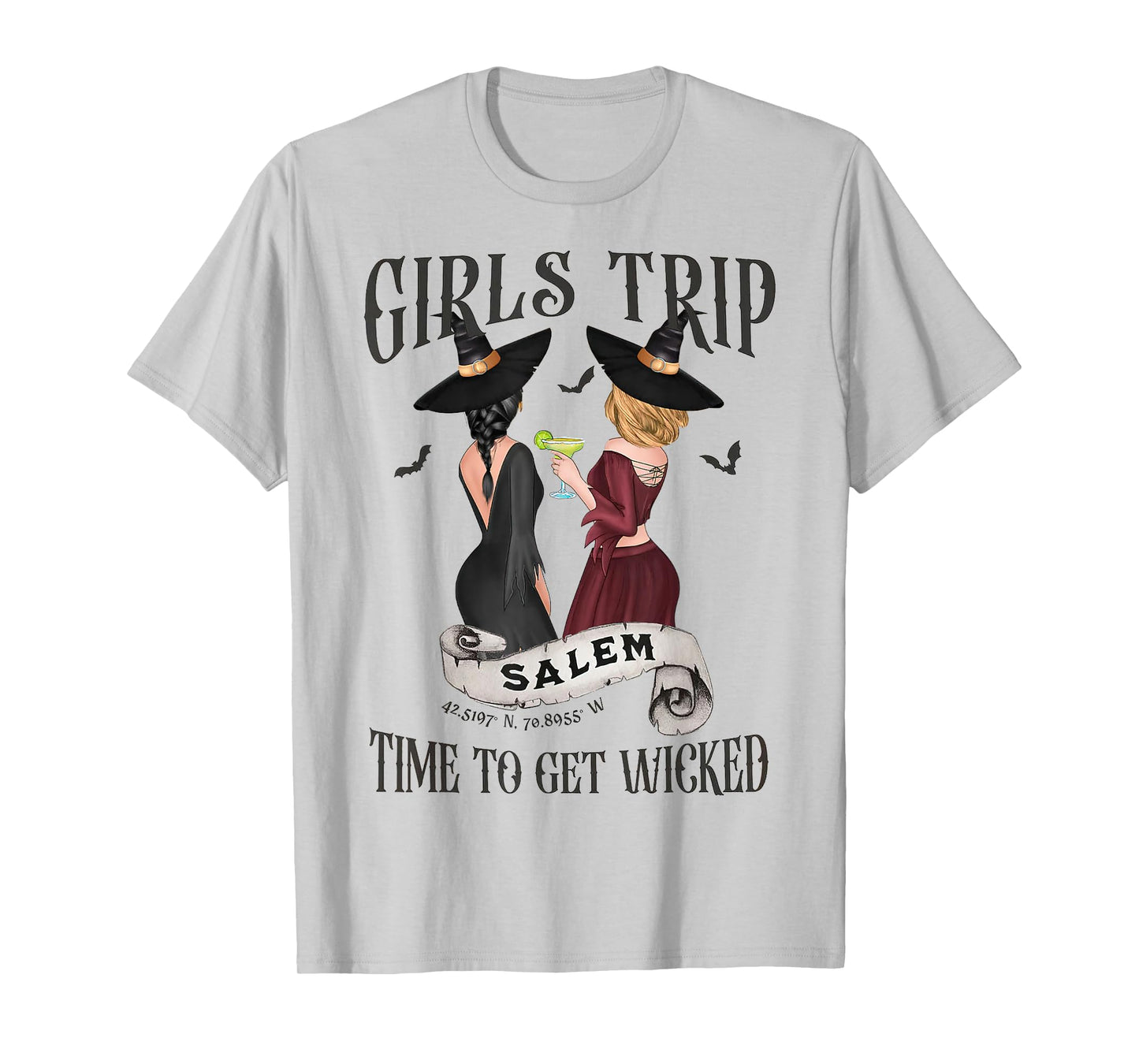 Girls Trip Salem Time To Get Wicked, Salem 1692 Halloween T-Shirt